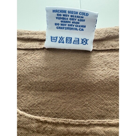 Sea Breeze California Top Women S Brown Cotton Gauze Boho Artsy Boxy Relaxed Pkt - Picture 15 of 15